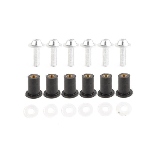 Windscreen Windshield Screw Bolts universal for Honda for Suzuki for Kawasaki Black