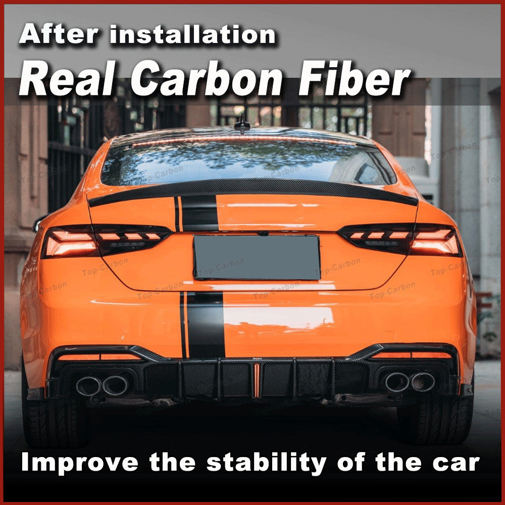 for Audi A5 S Line S5 RS5 Coupe 2017-24 Dry Carbon Fiber Rear Trunk Spoiler Wing