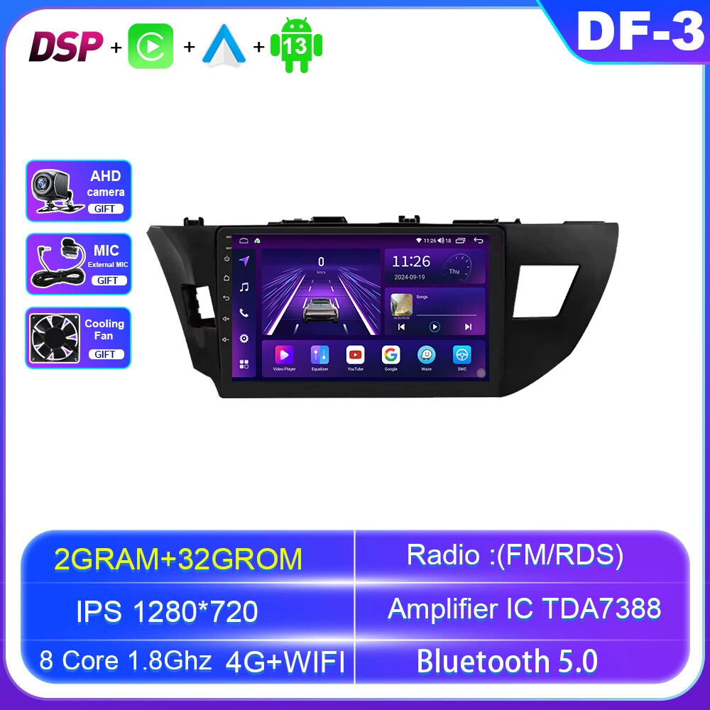 Android Car Radio Carplay for Toyota for Corolla Ralink 2013-2016 GPS Stereo Player