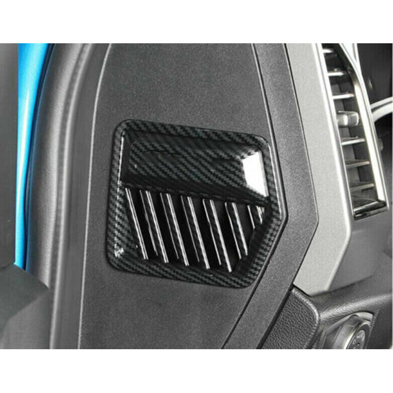 for Ford F150 F-150 2015-2020 Carbon Fiber Side Air Outlet Vent frame Cover Trim