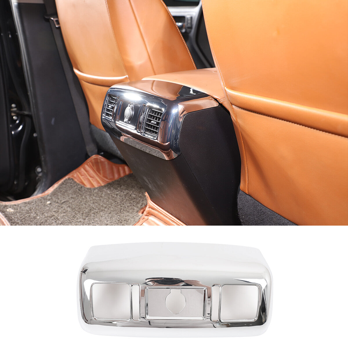 Orange alloy center console driving mode trim ring for Corvette C7 2014-19