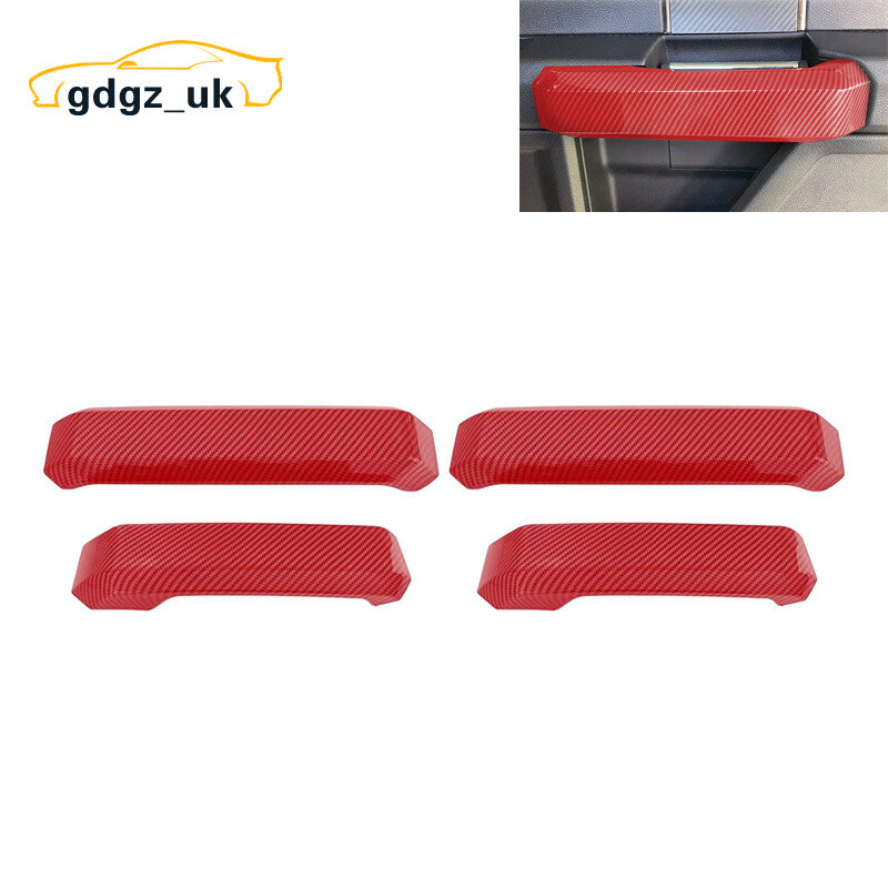 Red Car Door Grab Handle Decoration Trim Cover Interior for Ford F150 2015-2020