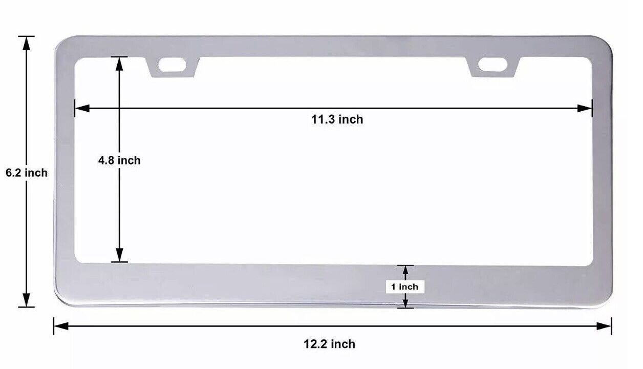 2-piece car license plate frame cover, rear boot screw cap, chrome-plated, suitable for Mazda