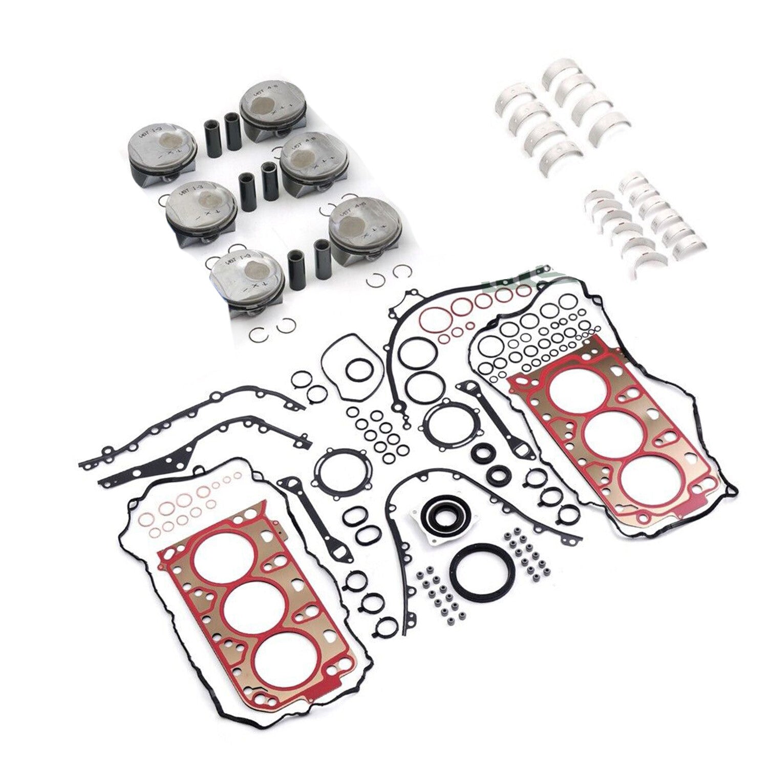 Engine Overhaul Rebuild Pistons Gaskets Kit for Porsche Macan for Panamera S 3.0T V6