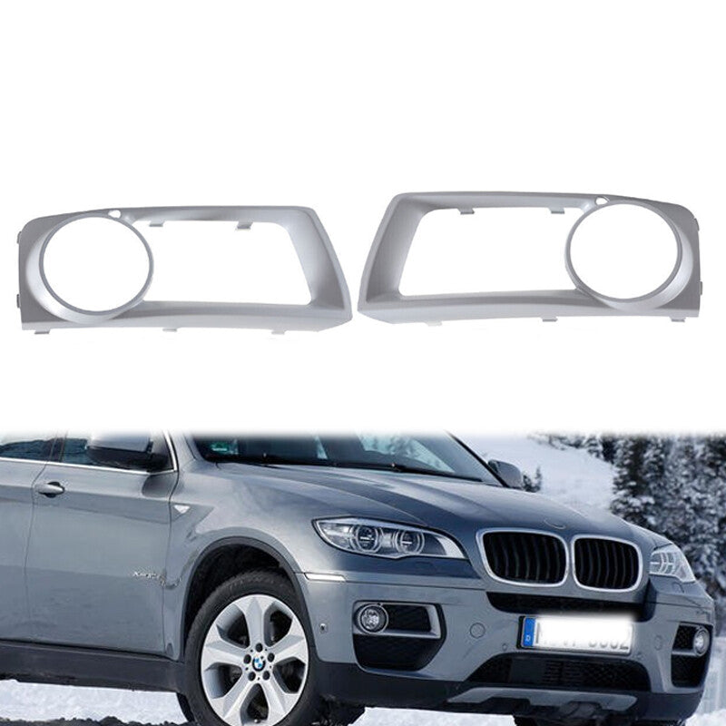 1 Pair chroming Fog Light Cover Trim Bezel Kit For 2012-2014 for BMW X6 E71