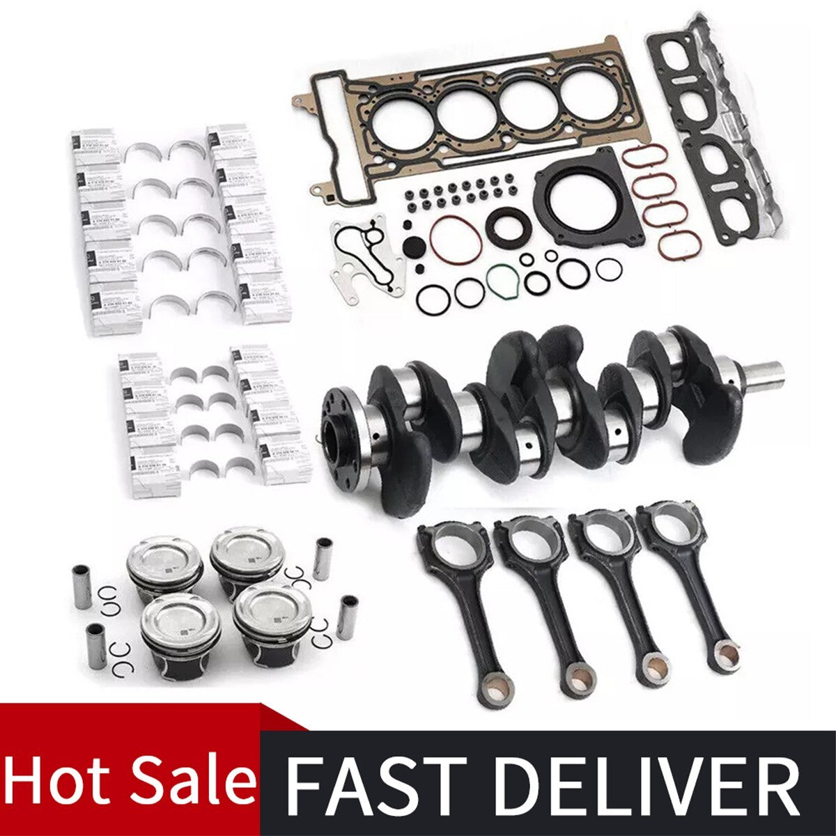 Engine Overhaul Rebuild Kit Crankshaft / Con Rods for Mercedes-Benz M270 1.6T