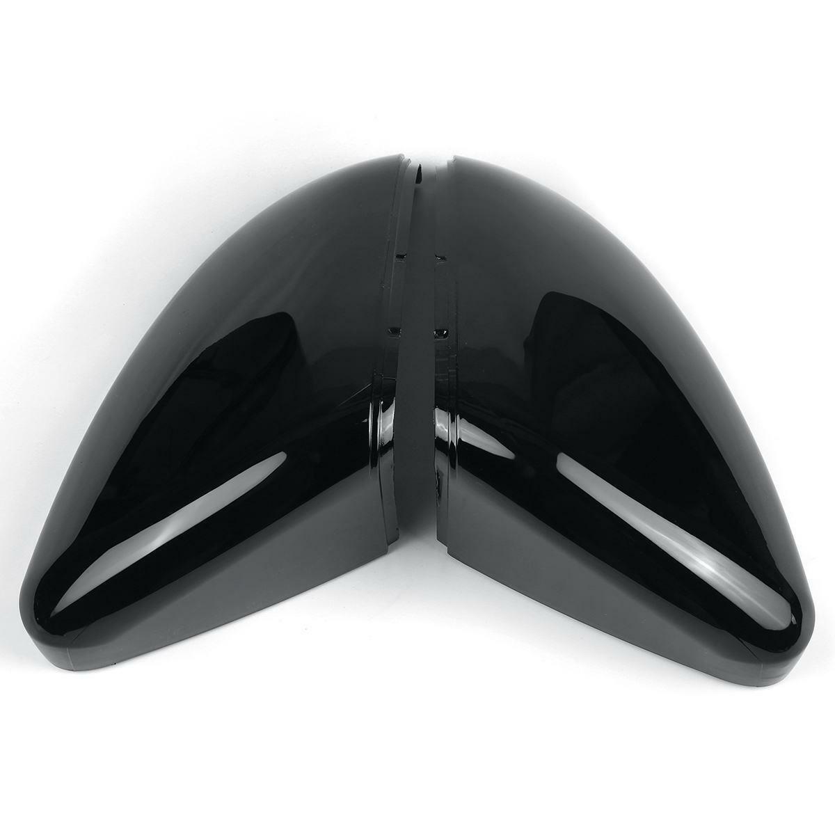 2PCS Gloss Black Side Rear view Mirror Covers Caps Fit for VW for Golf GTI MK7 7.5