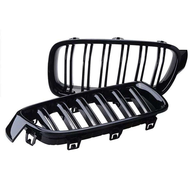 for BMW F30 F31 320i 328i 2012-2018 Front Kidney Grille Grill Cover Gloss Black