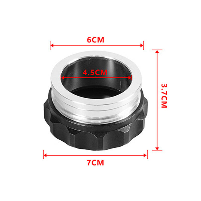 2-inch/2-inch welded blank filler neck cover oil fuel water tank black aluminum alloy