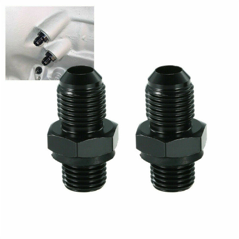 6AN-1/4 Transmission Oil Cooler Adapter Fitting GM Turbo 350 400 4L60E 200R 2pcs