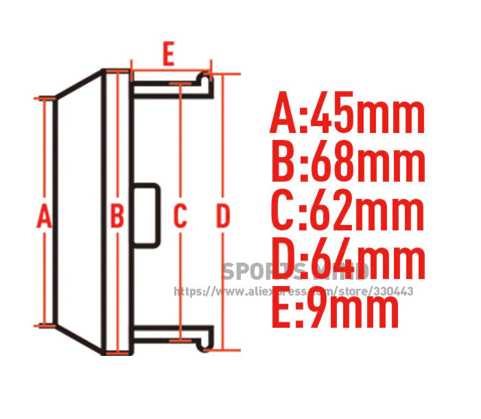 4x68mm WedsSport logo badge wheel center cap hubcap badge black TE37 rims