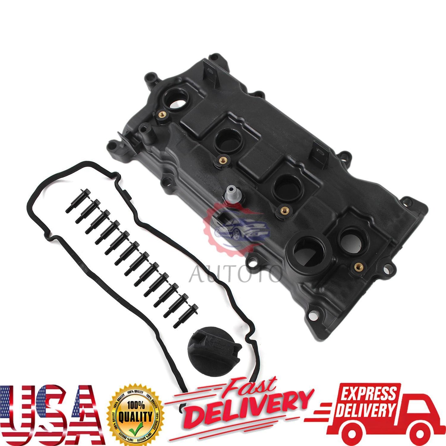 Engine Valve Cover with Gasket and Bolts for Nissan Altima Rogue Qx60 2.5L 14-17