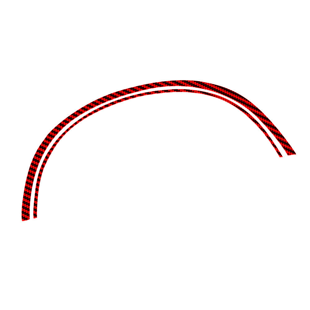 2X Red Carbon Fiber Speedometer Strip Cover Trim for Mazda CX-9 2010-2015