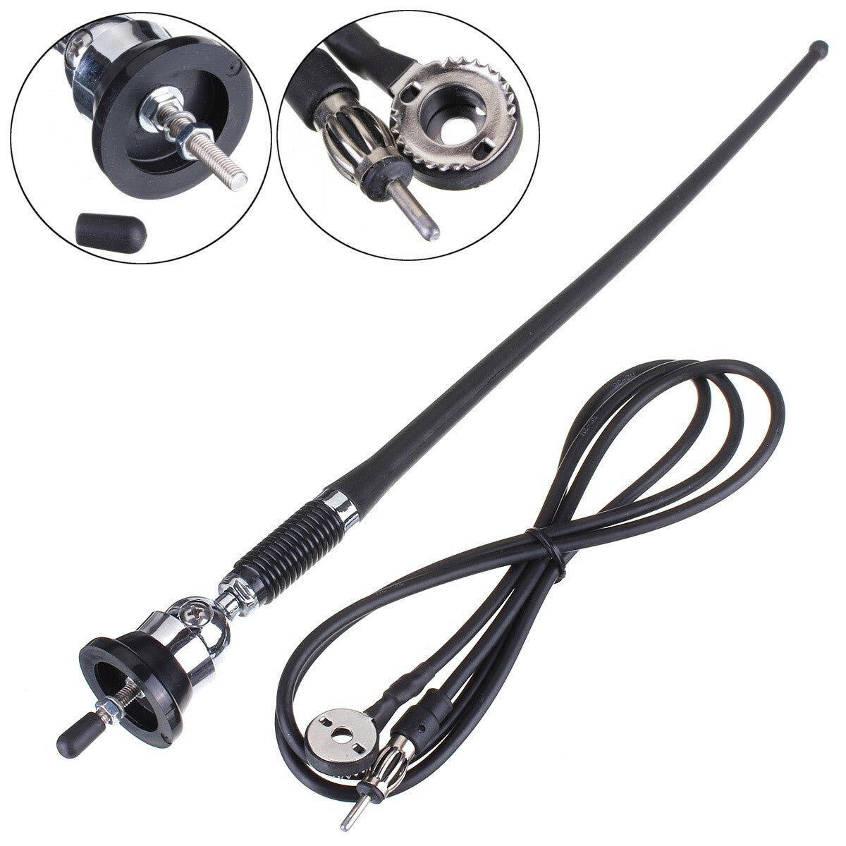 NEW Universal Mount Swivel Base Car Radio AM/FM Amplified Signal Aerial Antenna