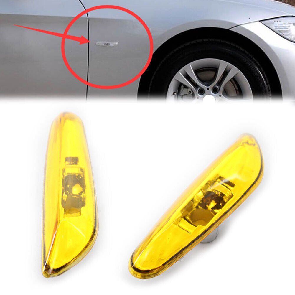 2x Yellow Side Marker Light Turn Signal Lamp for BMW E46 4DR 2002-05 63137165915