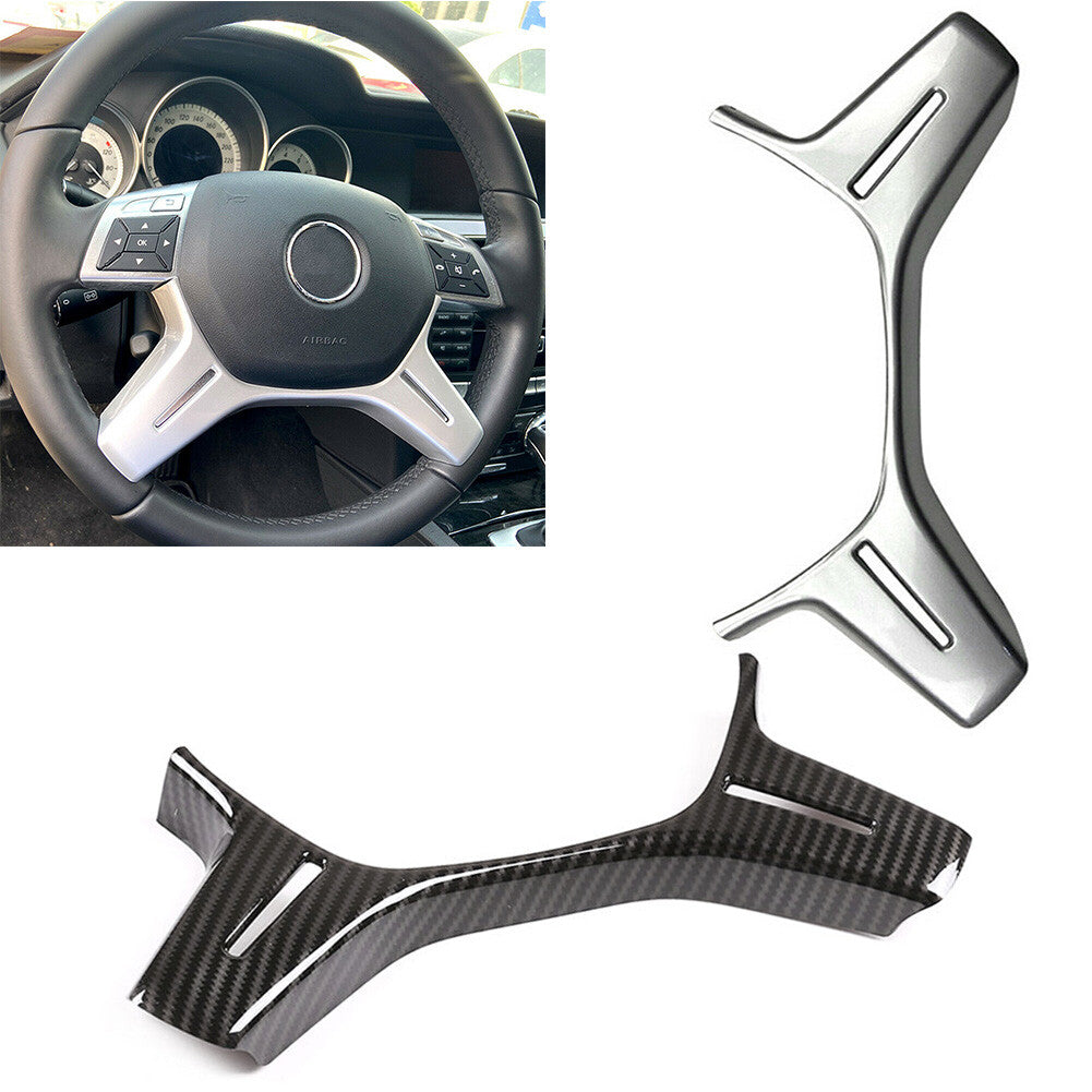 Silver Car Steering Wheel Moulding Trim for Benz C E GLK M Class W204 W212 C180