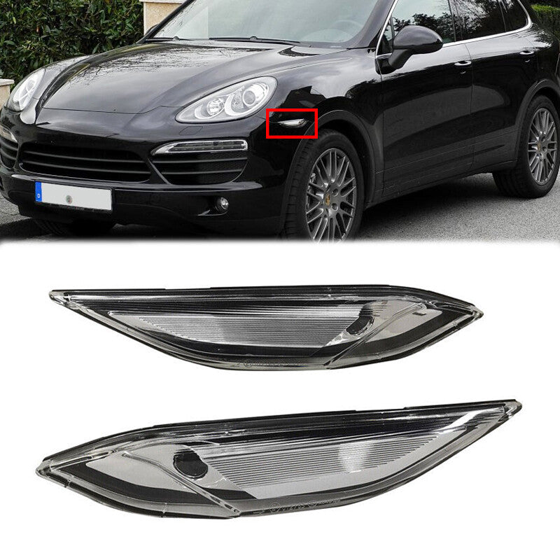 1 Pair for Porsche for Cayenne 2011-2014 Clear Indicator Lamp Side Marker Light Body