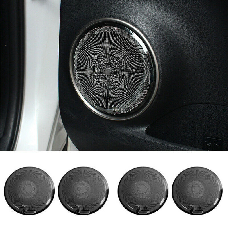 Black Steel Inner Door Speaker Decor cover for Lexus NX200 200t 300h 2015-2020