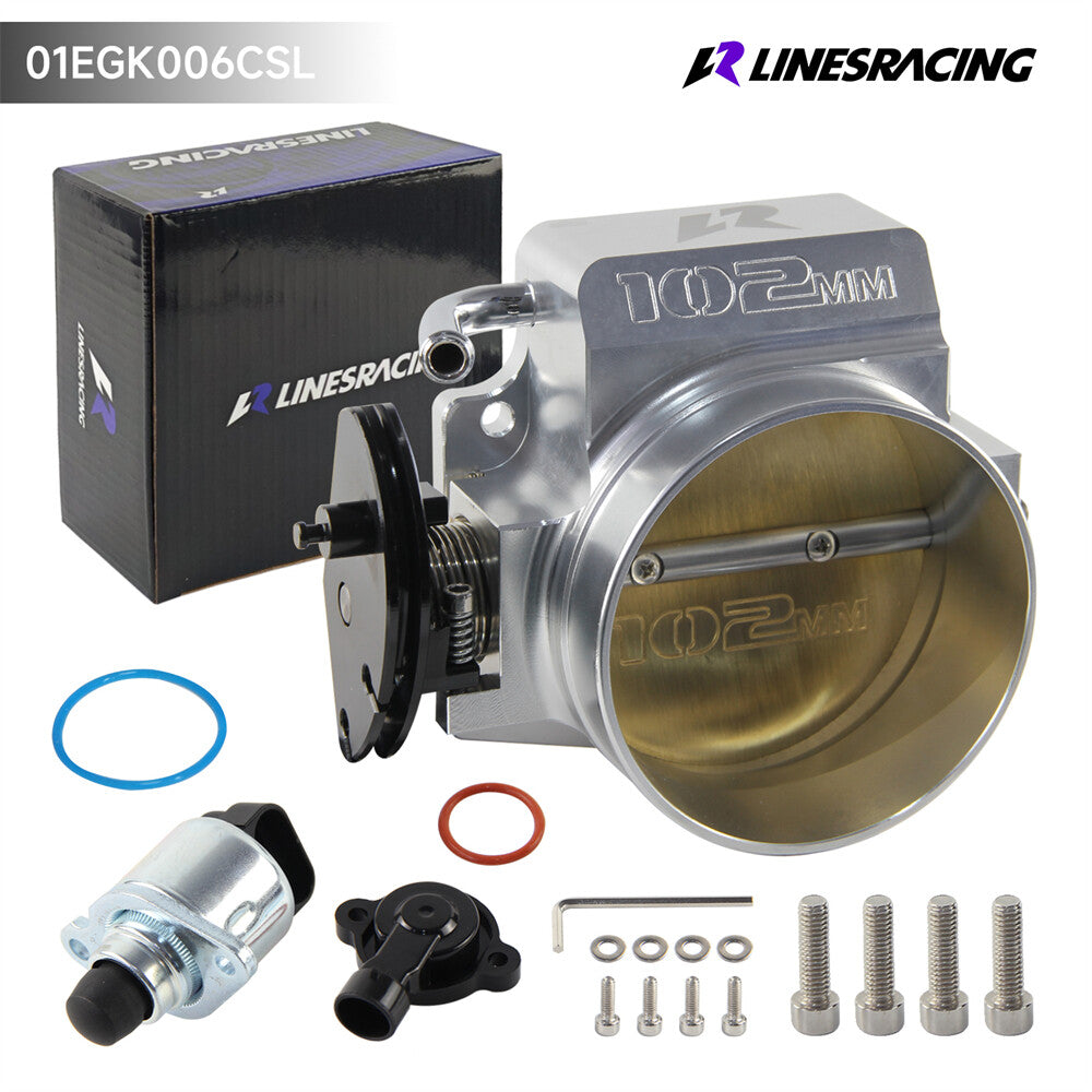 102MM Throttle Body+TPS IAC for Chevy GM Gen III LS1 LS2 LS3 LS6 LS7 SX Silver