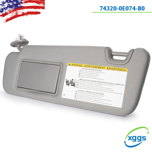 left sun visor with Vanity light gray 74320-0E074-B0 for Toyota Highlander 14-19