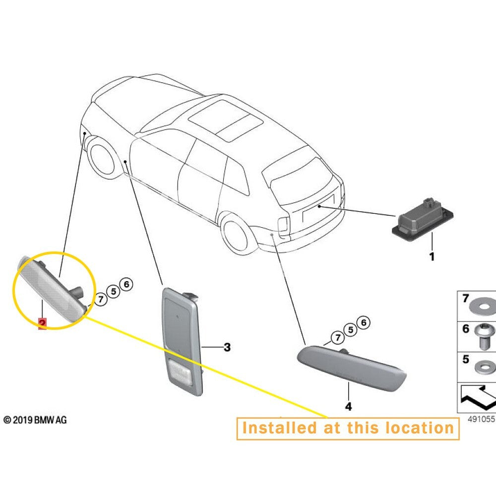 Width indicator kit for Rolls-Royce for Ghost Wraith Dawn 63147953987 63147953988