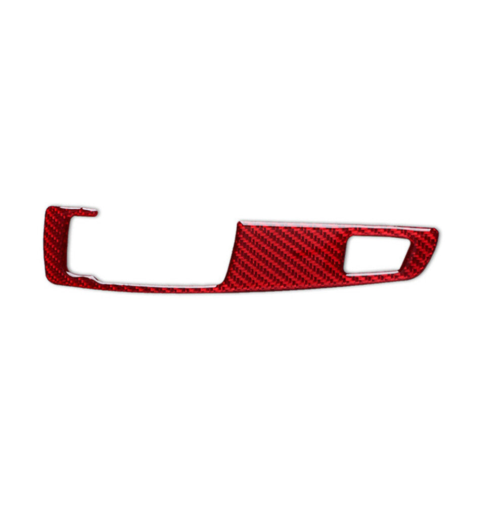 Red Carbon Fiber Gear Shift Panel Cover Trim for BMW 5 Series F10 2011-2017