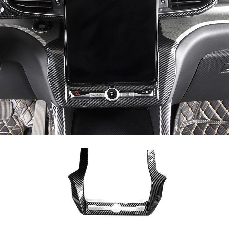 for Ford Explorer Carbon Fiber Central Console AC Switch Panel Trim 2020-2022