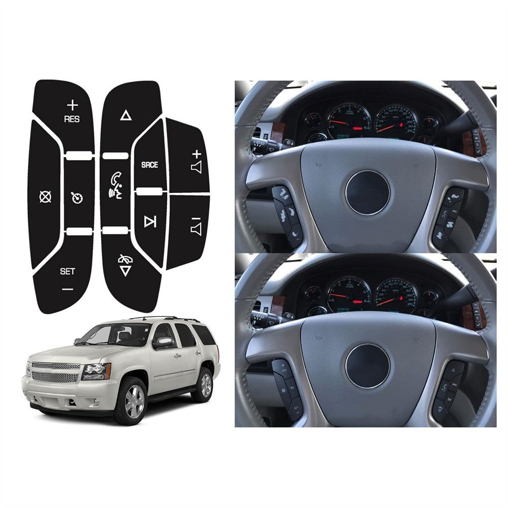 Steering Wheel Navigation Radio Button Stickers Decals for Chevrolet Silverado