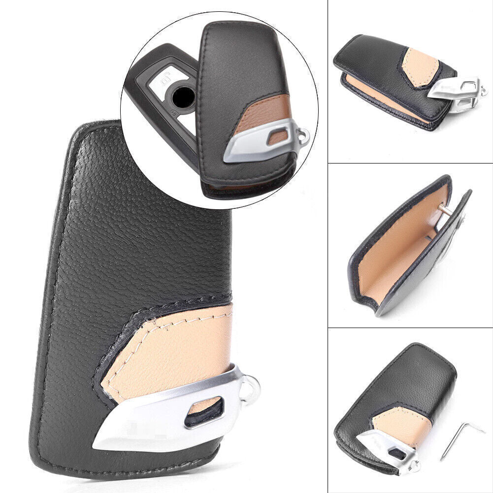 Leather Key Case Bag Cover FOB Holder for BMW 2 Series 3 Series 5 Series X3