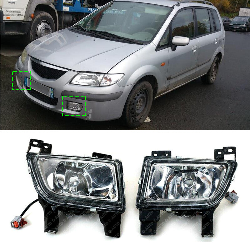 Front Bumper Fog Lamp Pair for Mazda Premacy 1998 1999-2004 Protege 1998 LHRH