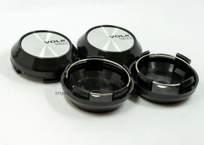 4x64 mm Volk Rays Silver Black Decal Badge Wheel Center Hub Cover Edge Cover TE37