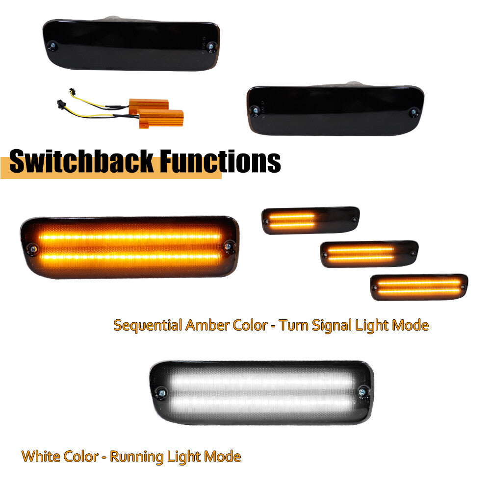 Suitable for 1995-2000 for Toyota Tacoma smoked front switch LED signal position light
