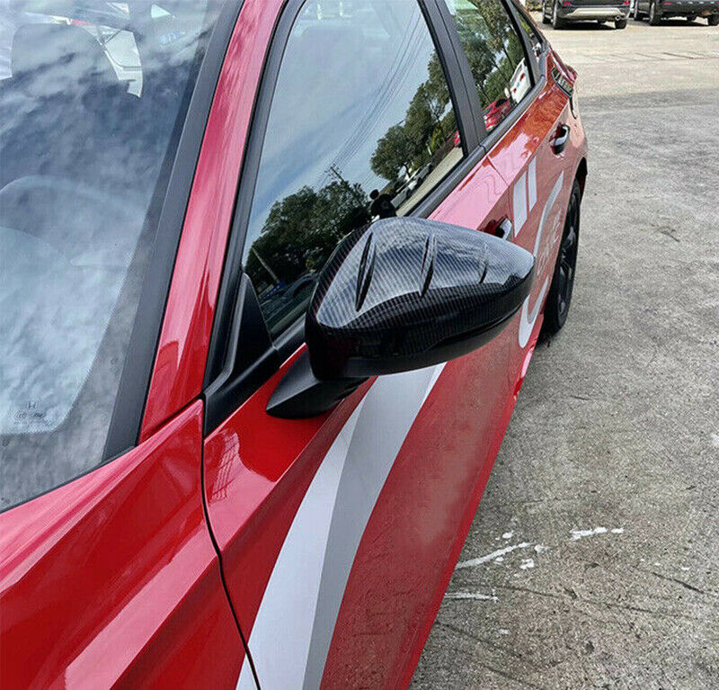 for Honda for Civic 2022-2023 Carbon ABS Side Door Rearview Mirror Cover Trims Wing