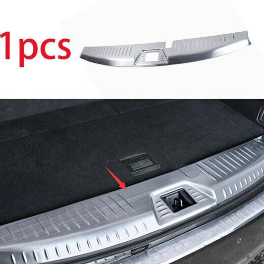for Nissan Armada 2017-20 Inner Rear Bumper Protector Sill Plate Silver Steel 1X