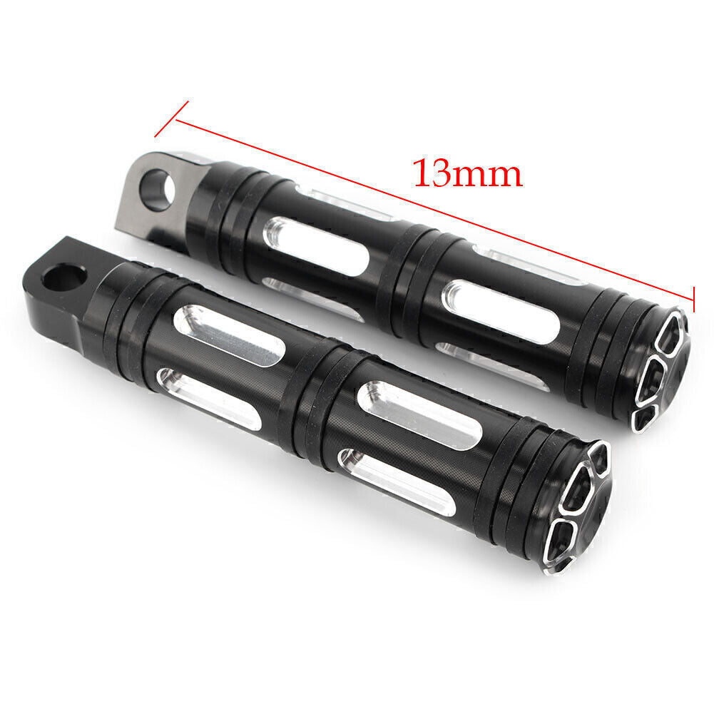Pair Footpegs Pedals Footrest for Harley XL1200C/XL883L Silver Aluminum