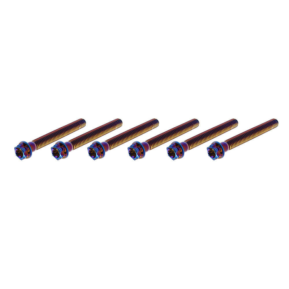 6pcs Bolts Torx Head Flange Screws M6x50mm For Motorcycle Bike