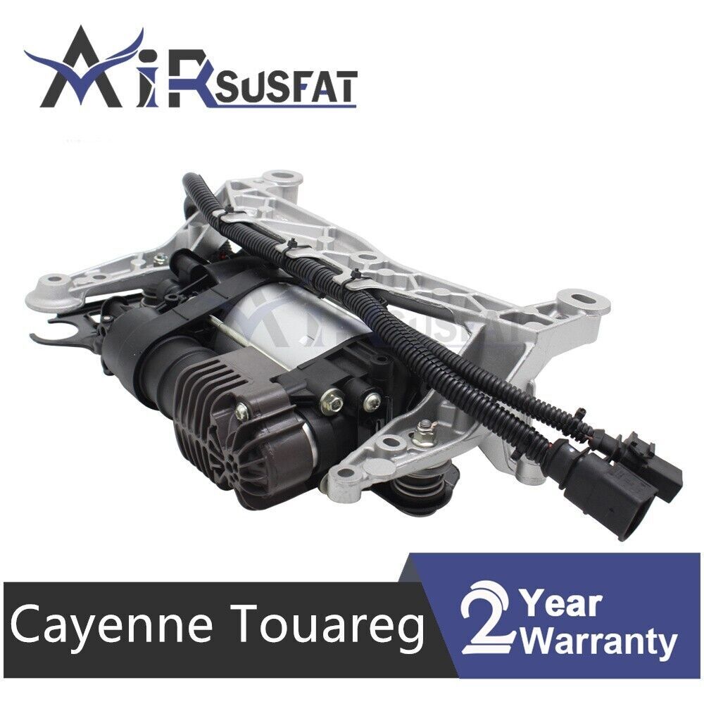for Porsche for Cayenne for VW Touareg 2011-17 Air Suspension Compressor Pump W/Bracket