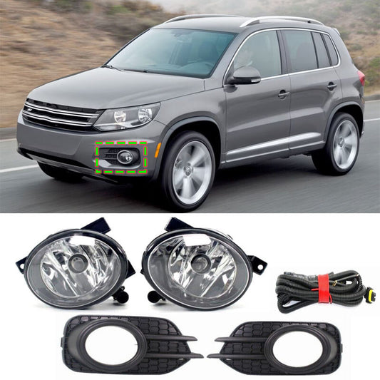 for Volkswagen for Tiguan 2012, 2013, 2014 - 2017: Front cleaning lens, fog lights, grille, and trim.