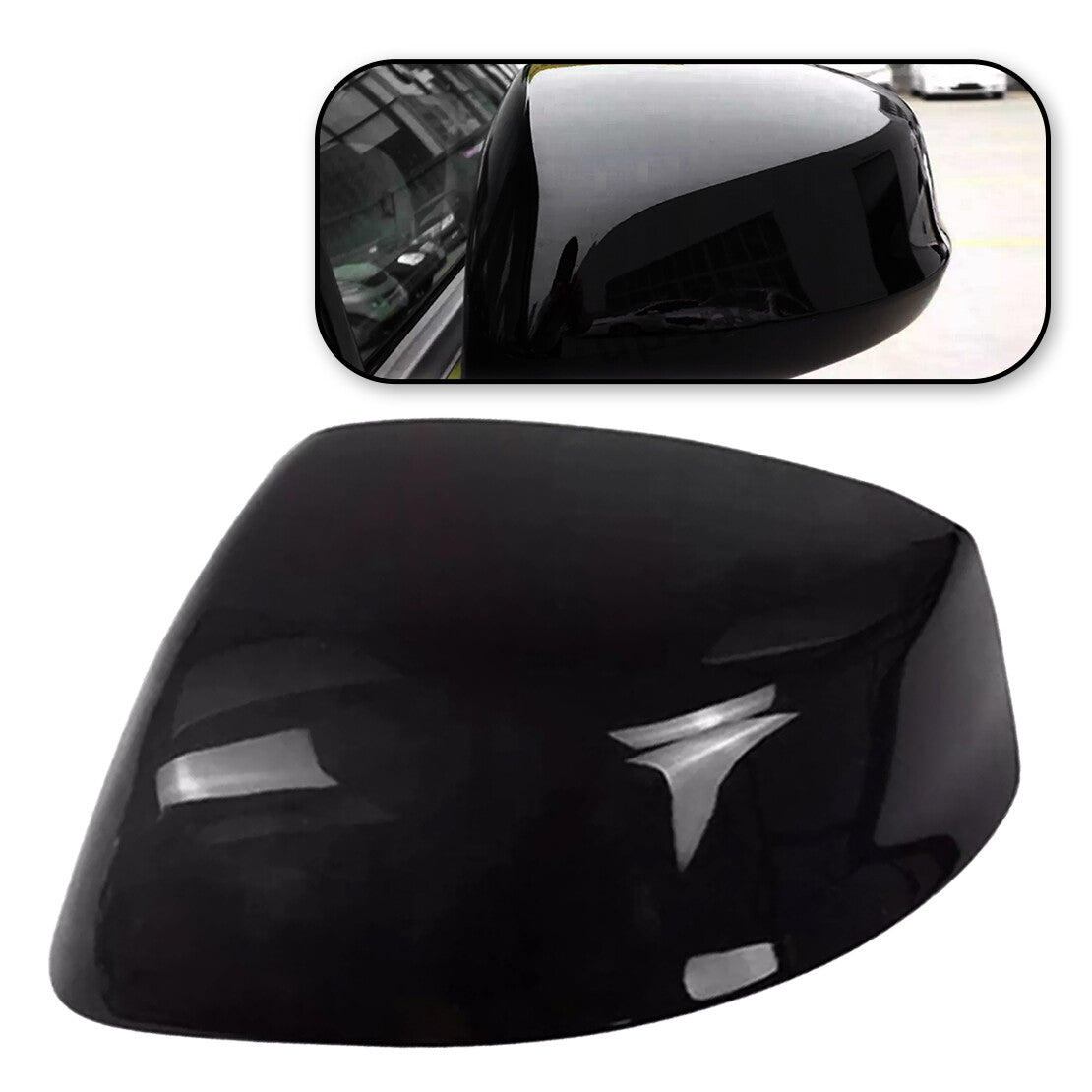 Black Side Mirror Cover Cap Left Side Fit for Honda for Civic 2012 2013 2014 2015