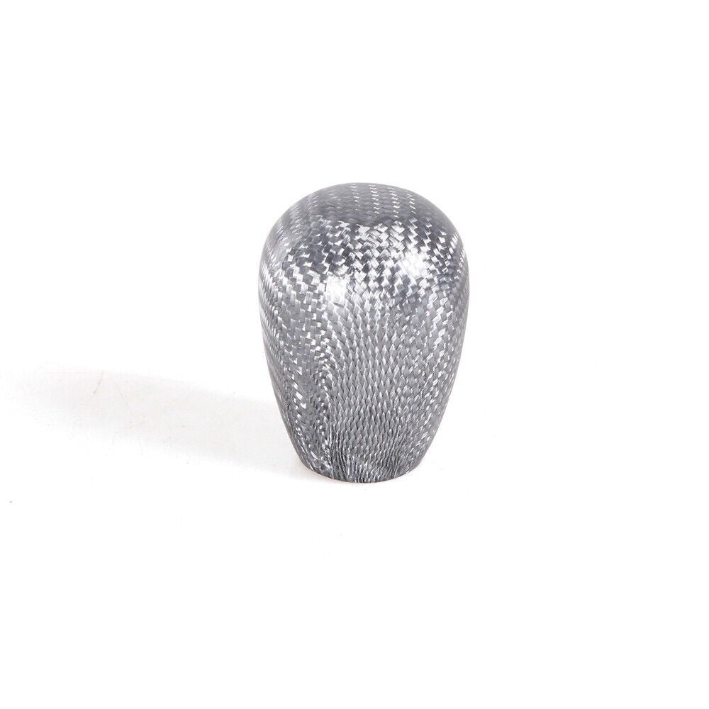 Universal JDM Silver Carbon Fiber Manual Gear Stick Shift Knob Shifter Lever