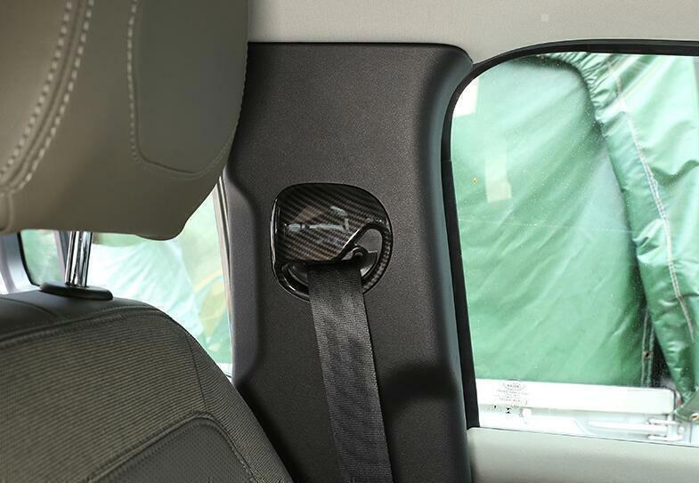 2P for Land Rover for Defender 20-25 Carbon Fiber Inner for Seat Belt Buckle Cover Trim
