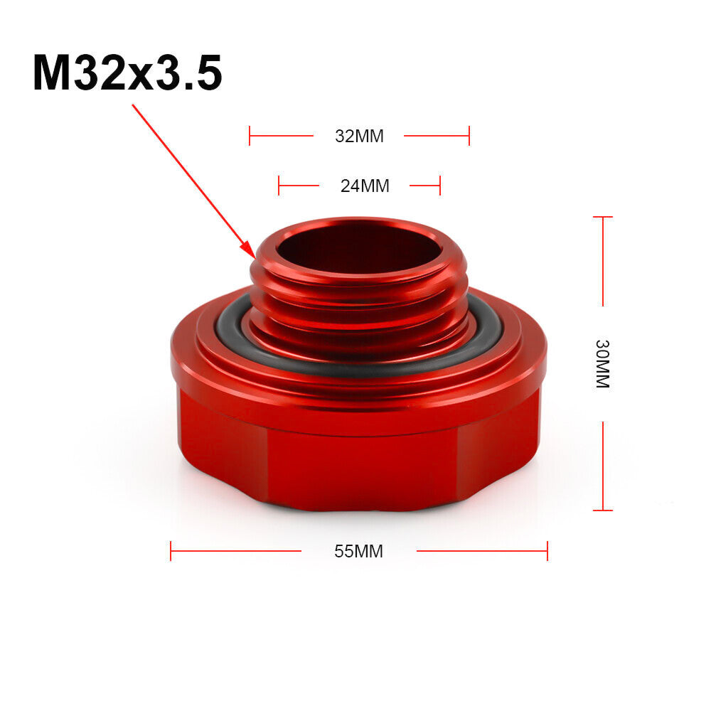 Red Oil Filler Cap Cover + Oil Dipstick for Honda for Civic Accura K20 K Series