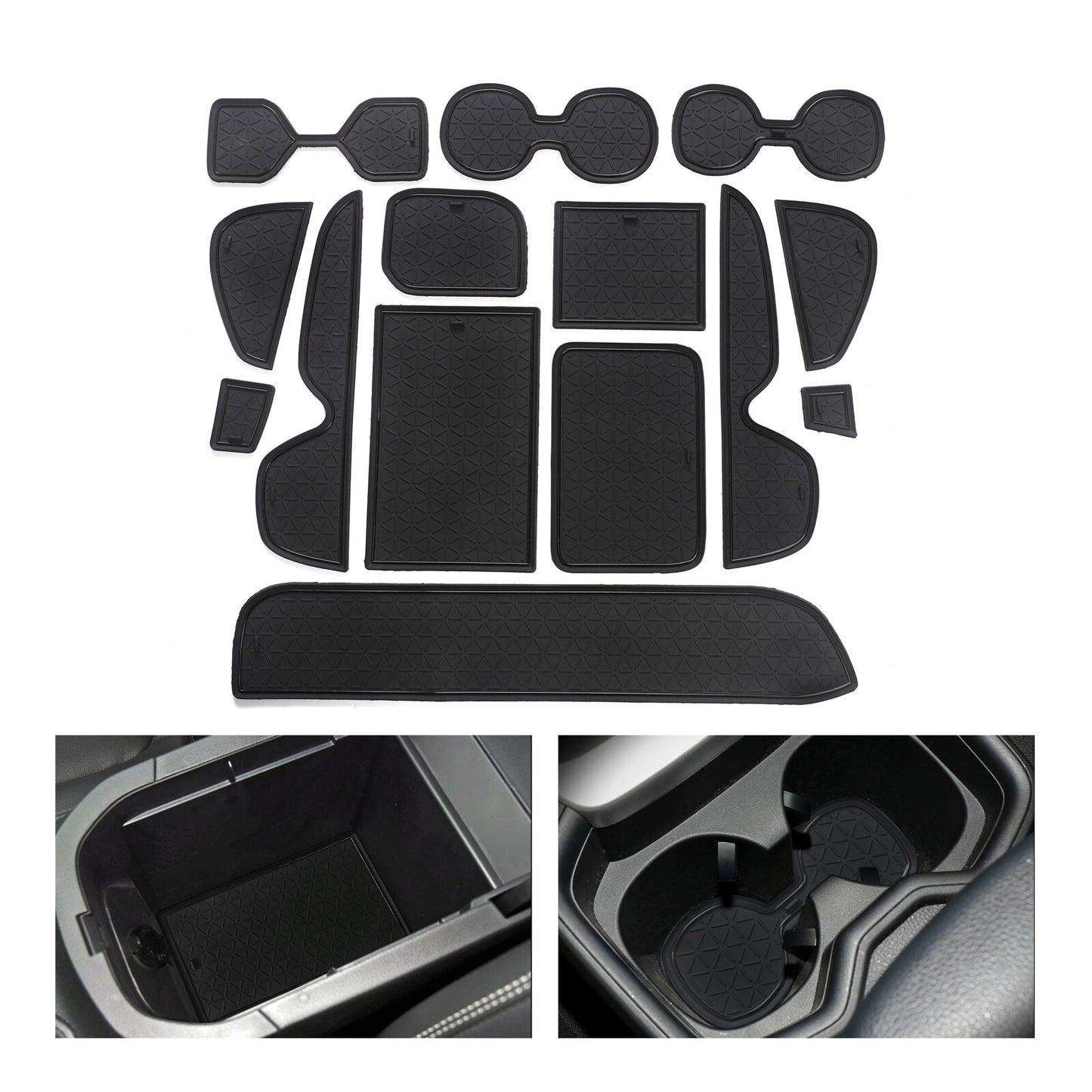 Gate Slot Cup Pad for Toyota RAV4 2019 ~ 2022 XA50 Accessories Door Mat BLACK