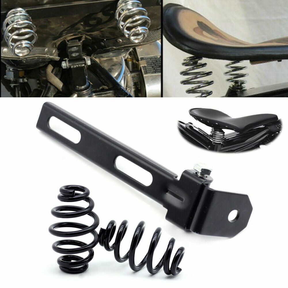 Black Solo for Seat 3' Spring Bracket Mount Kit for Harley Dyna Chopper Bobber