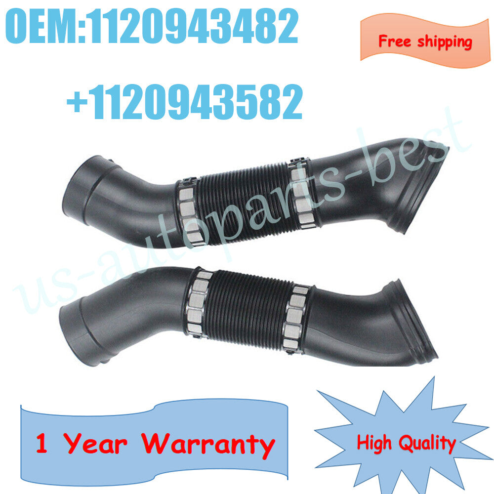 Front Left+Right Side Air Inlet Intake Duct Hose for Benz W211 E320 03-05