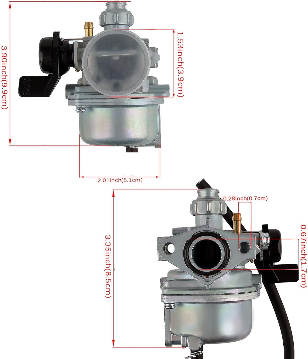 Carburetor for 2004-2012 CRF70F, 1997-2005 CRF70 XR70, 1997-2003 for Honda XR70R