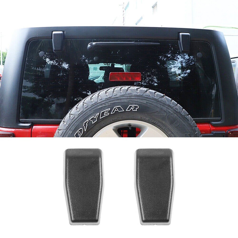 for Jeep for Wrangler JK 2007-2017 Tailgate Rear Window Glass Hinge Cover ABS Black