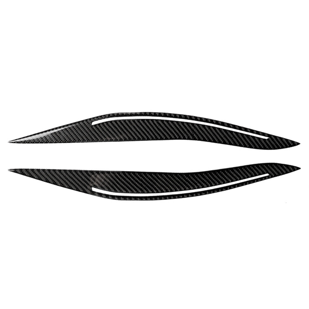 Headlight Eyebrows Eyelids Cover Trim for BMW 5 Series F10 Sedan 2014-16 Carbon