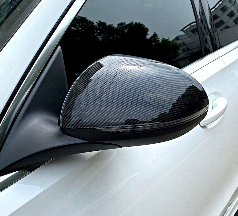 2-Piece Carbon Fiber Exterior Mirror Protective Cover for Mercedes-Benz C-Class 2021 W206
