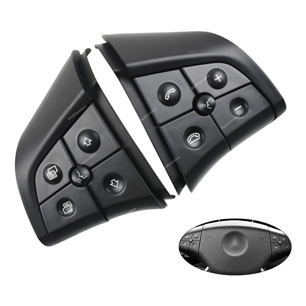 Qty 2 Fit for Mercedes-Benz W164 W251 W245 Steering Wheel Switch 5 Button Black
